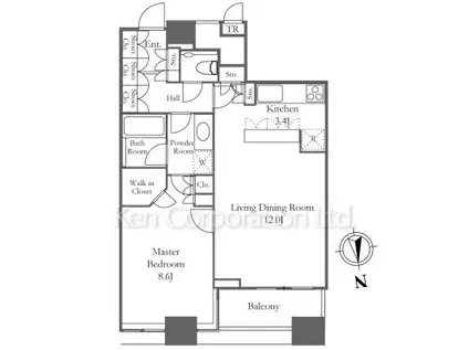 THE TOWERS DAIBA(1LDK/18階)の間取り写真