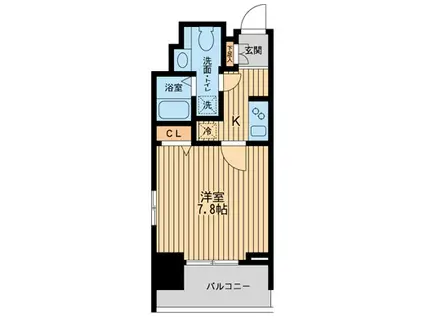 KDXレジデンス板橋本町(1K/8階)の間取り写真