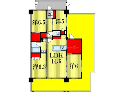 ヴェレーナ柏(4LDK/5階)の間取り写真