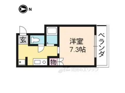 メゾンEST(1K/4階)の間取り写真