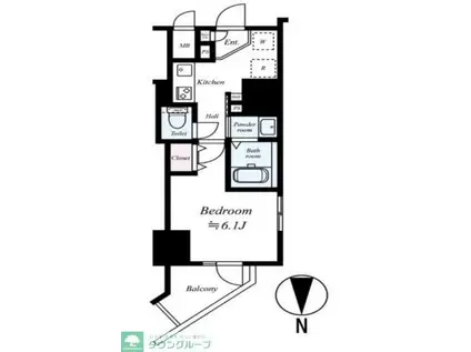 RISING PLACE KAMEIDO(1K/9階)の間取り写真