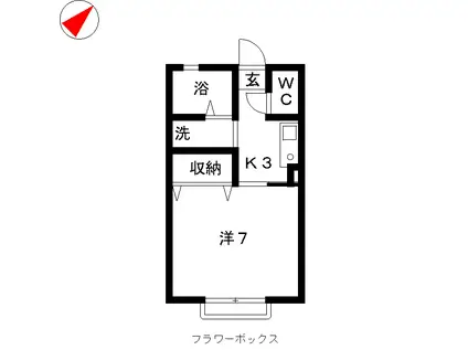 セジュール霞ヶ浦 A棟(1K/1階)の間取り写真