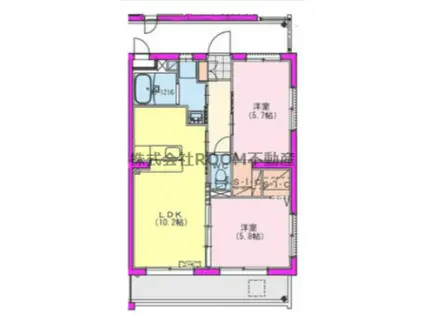 M10みまた(2LDK/2階)の間取り写真