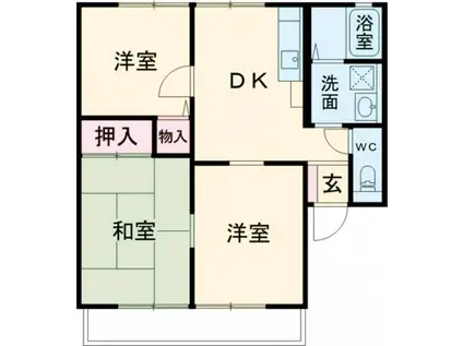 ローゼンハイム(3DK/1階)の間取り写真