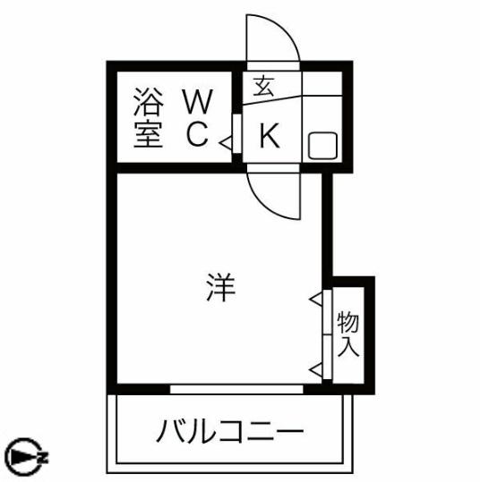 NF GRAN 中村公園(1K/2階)の間取り写真
