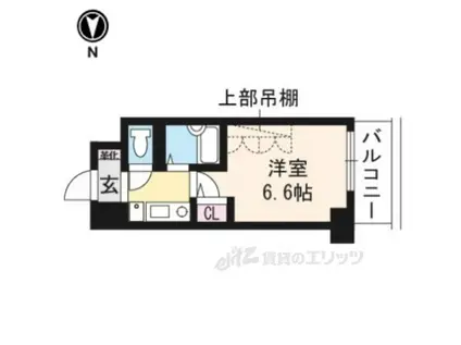 ラナップスクエア京都北野(1K/5階)の間取り写真