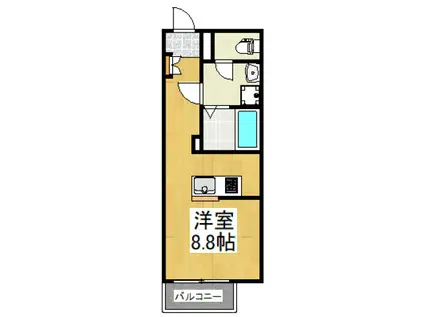 TJ RESIDENCE KIYOSE(ワンルーム/2階)の間取り写真