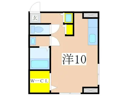 T.BLD(ワンルーム/4階)の間取り写真