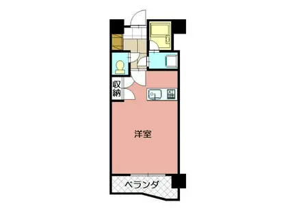 サンラビール小倉(ワンルーム/3階)の間取り写真