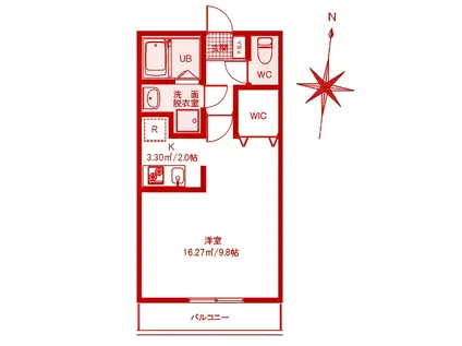 サーチメゾンII(ワンルーム/1階)の間取り写真