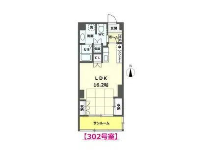 武蔵マンション(ワンルーム/3階)の間取り写真