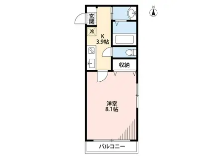 BARIS APARTMENT(1K/4階)の間取り写真