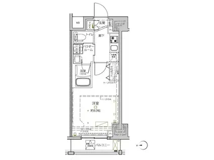 クレイシア秋葉原ラグゼスイート(1K/10階)の間取り写真