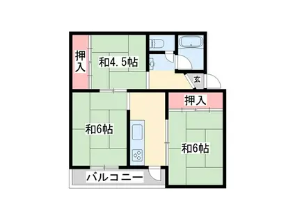 石守C11(3K/1階)の間取り写真