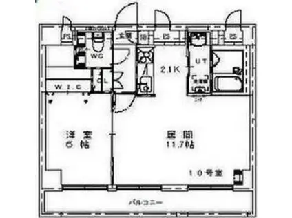 BIEN ノース(1LDK/5階)の間取り写真