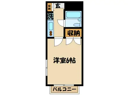 ユーコート千歳台(1K/3階)の間取り写真