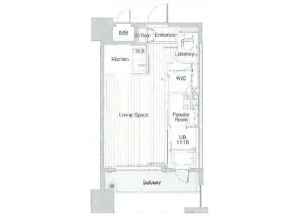 アソシアグロッツォ天神サウス(ワンルーム/9階)の間取り写真