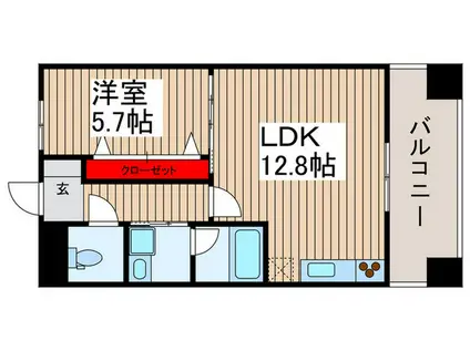 ザ・グランド・アルビオン(1LDK/2階)の間取り写真