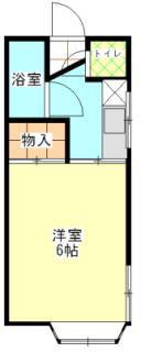 ミウラハイツ(1K/2階)の間取り写真