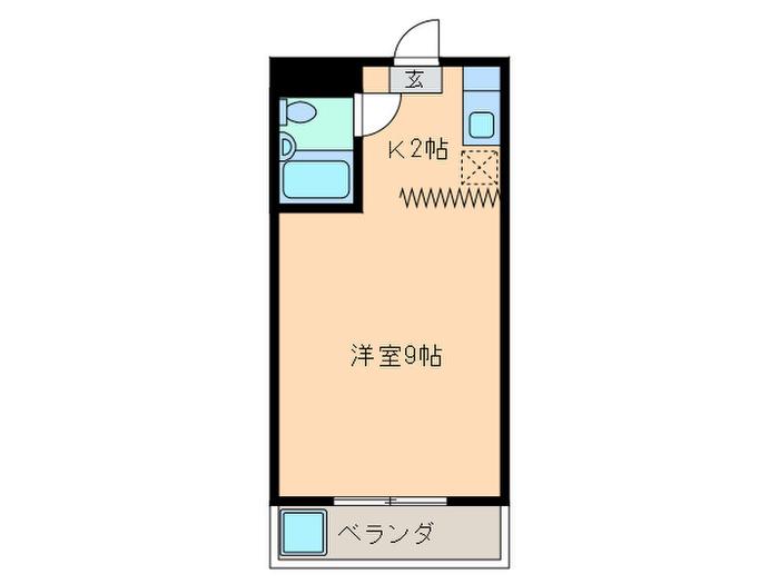 グリンハイツ(1K/1階)の間取り写真