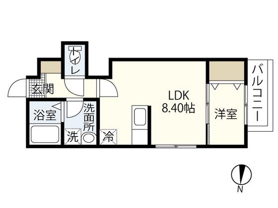 MOVE府中町浜田弐番館(1LDK/3階)の間取り写真