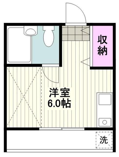 ミッキーハウス(ワンルーム/2階)の間取り写真