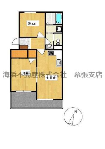 ソレイユ幕張(2LDK/3階)の間取り写真
