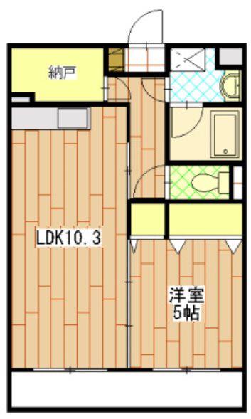 ラ・メゾン・プルニエ(1LDK/2階)の間取り写真