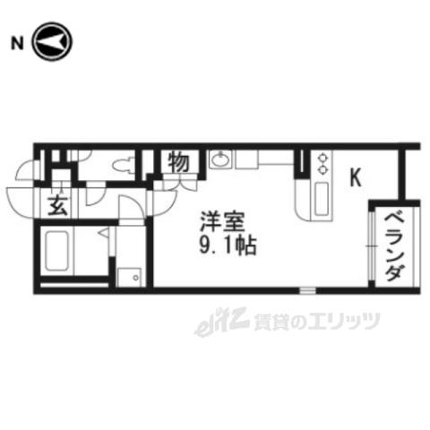 レオネクストヒルズ(ワンルーム/2階)の間取り写真