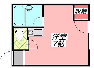ビルシャナ豊秀II(ワンルーム/1階)の間取り写真
