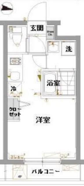 アルテシモセレーノ(ワンルーム/2階)の間取り写真
