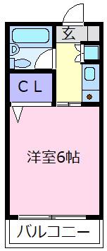 ラテール西田弐番館(1K/3階)の間取り写真