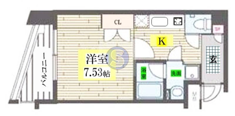 HF烏丸鞍馬口レジデンス(1K/5階)の間取り写真