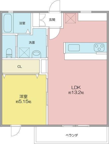 ARTE MUR(1LDK/2階)の間取り写真