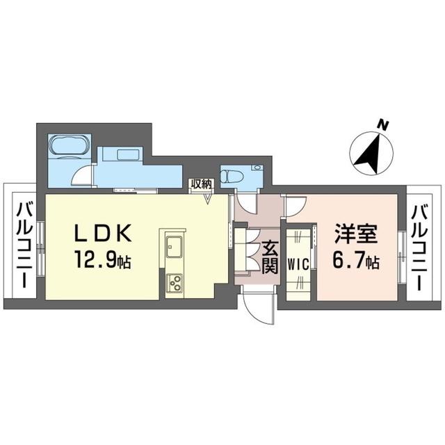 グランメゾン戸塚(1LDK/1階)の間取り写真