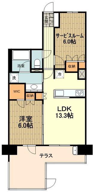 イニシア八王子明神町(1SLDK/1階)の間取り写真