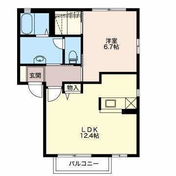 シャーメゾン山王(1LDK/2階)の間取り写真