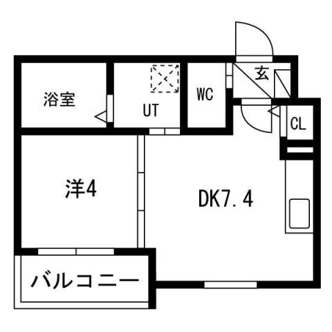 F ASECIA PHAON(1LDK/2階)の間取り写真