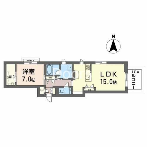 シャーメゾン上中野(1LDK/2階)の間取り写真