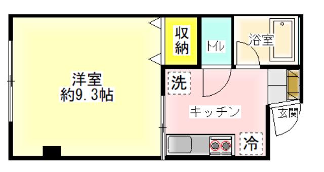 コーポフェニックス(1K/2階)の間取り写真