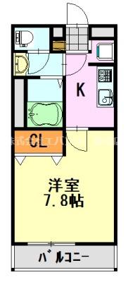 リブリ・クレール蘇我壱号館(1K/3階)の間取り写真