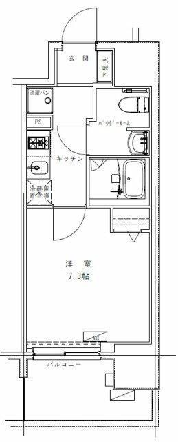 GENOVIA浅草VII(1K/6階)の間取り写真