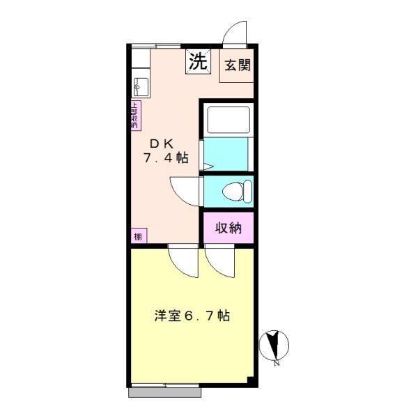 コーポT&MPART2(1DK/1階)の間取り写真
