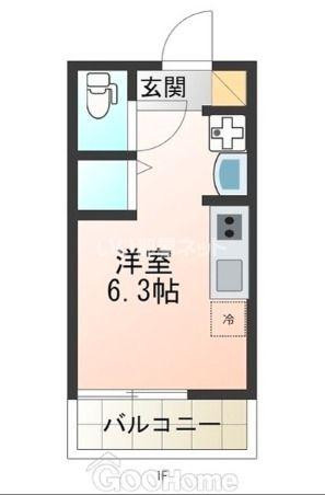 シティテラス松川(ワンルーム/2階)の間取り写真