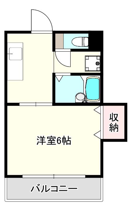 WILL田上(1K/3階)の間取り写真