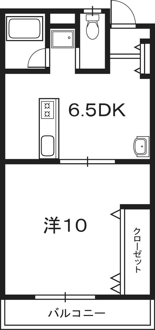 アルカディア2(1DK/4階)の間取り写真