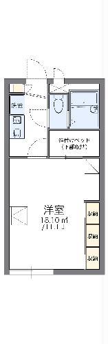レオパレスジャクリン(1K/2階)の間取り写真