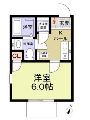 ファーストシーン(1K/1階)の間取り写真