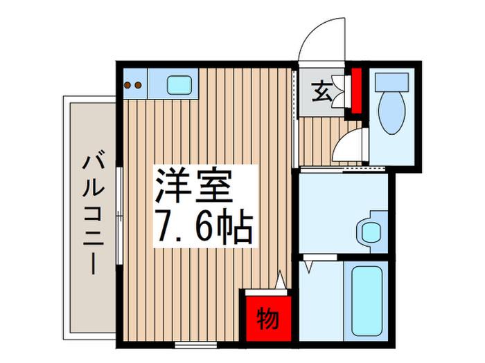 埼玉高速鉄道 南鳩ケ谷駅 徒歩3分 3階建 築10年(ワンルーム/1階)の間取り写真