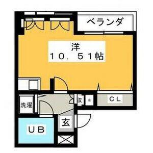 セリニティ星ヶ丘(ワンルーム/3階)の間取り写真